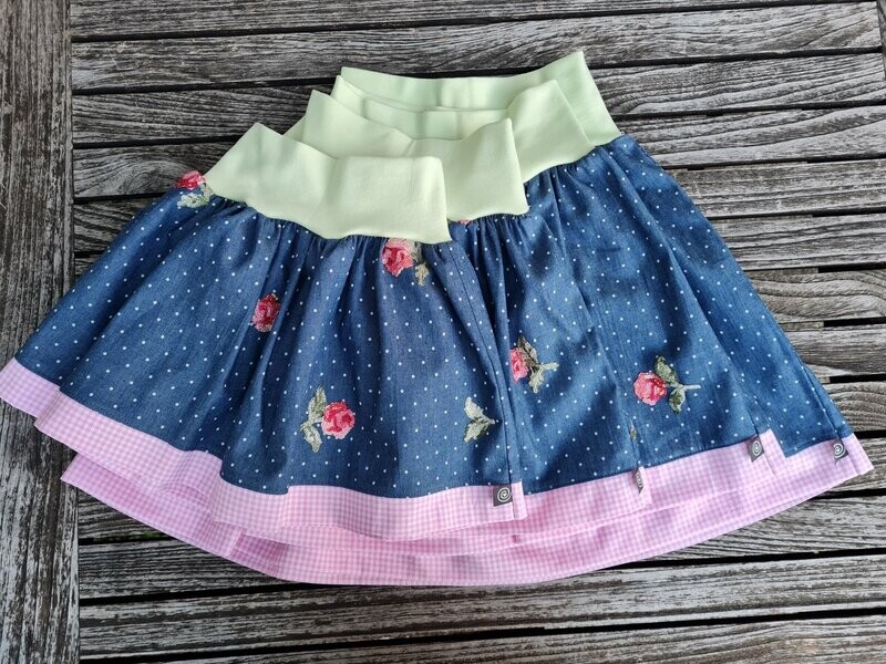 Trachtenrock mit Jerseybund Gr.  110/116