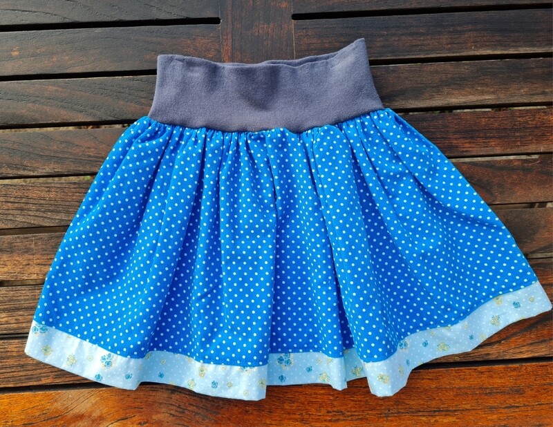 Trachtenrock aus Cord mit Jerseybund Gr. 74/80  -  98/104  -  122/128