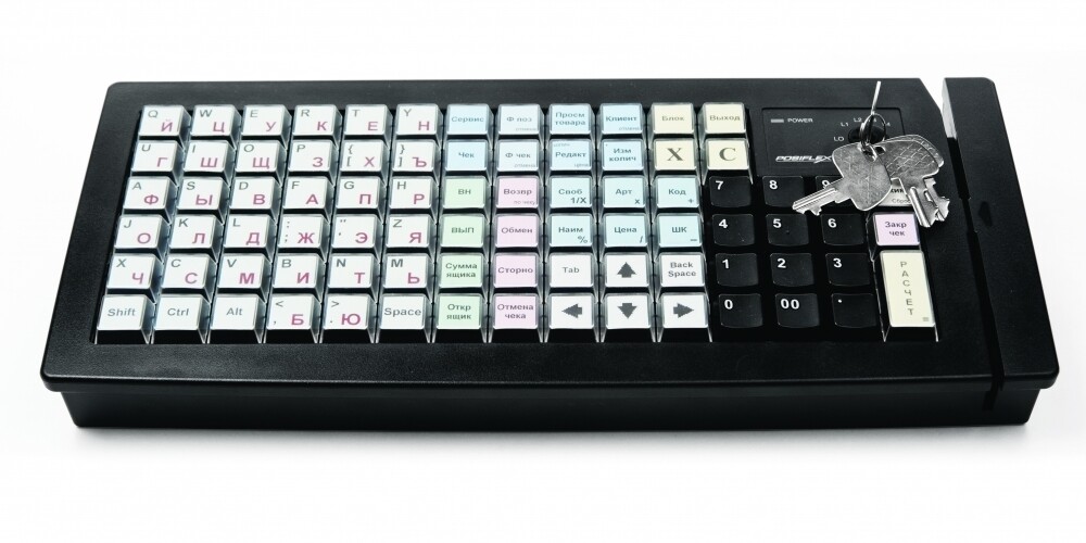 Программ. клавиатура Posiflex KB-6600U-B ридер чёрный