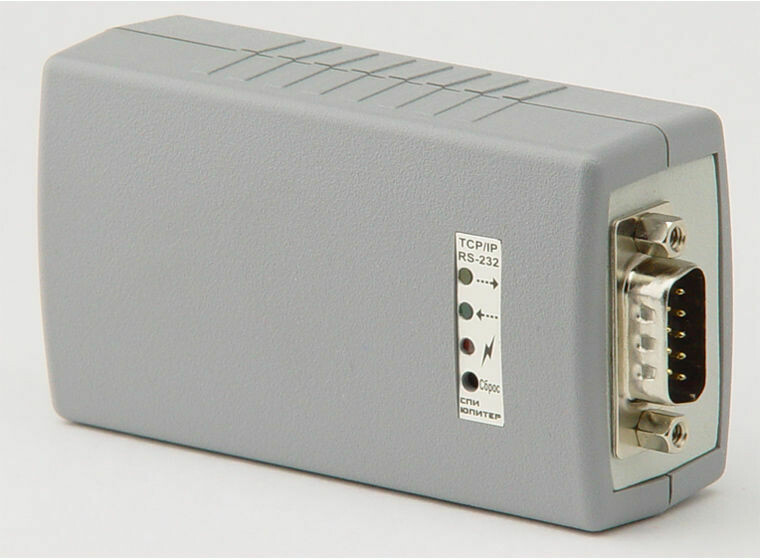 внешний конвертор  RS232 в TCP/IP (c адаптером и интерфейс кабелем)
