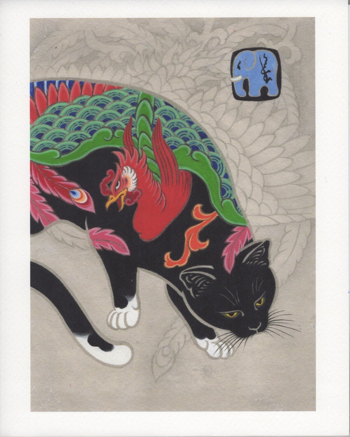 Monmon Cats Phoenix Print Monmon Cats Phoenix Print