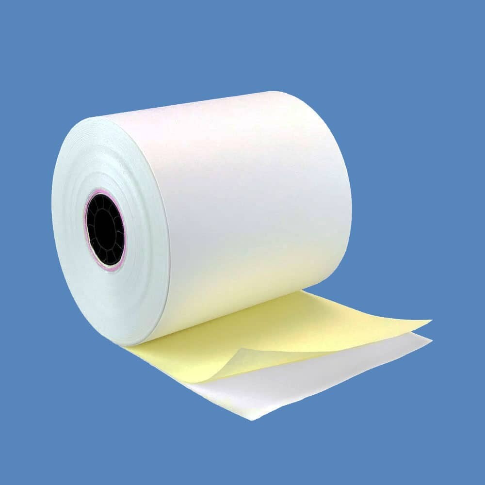 Kitchen Printer Rolls - 3&quot; - 2Ply - 50 rolls/case - White/Canary
