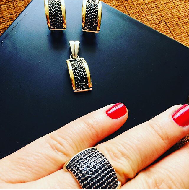 SET PLATA NEGRO