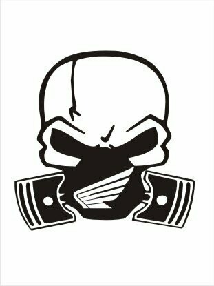 Skull Honda moto