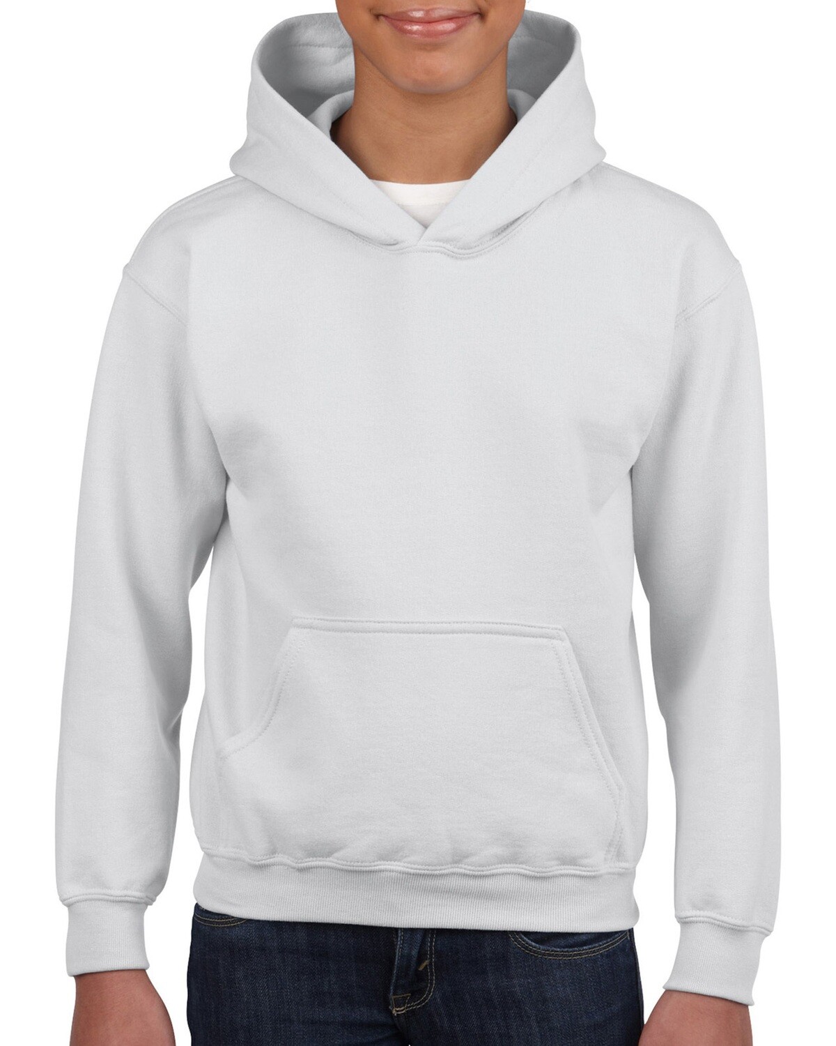 Φούτερ κουκούλα Παιδικό unisex WHITE