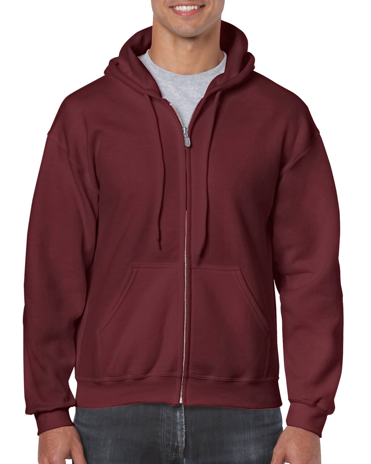 Ζακέτα φούτερ κουκούλα unisex MAROON