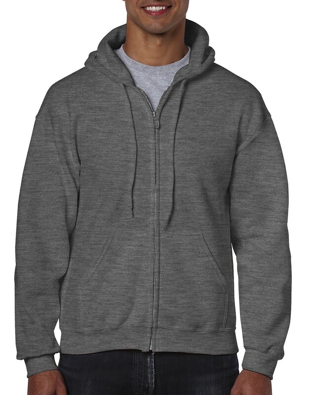 Ζακέτα φούτερ κουκούλα unisex DARK HEATHER