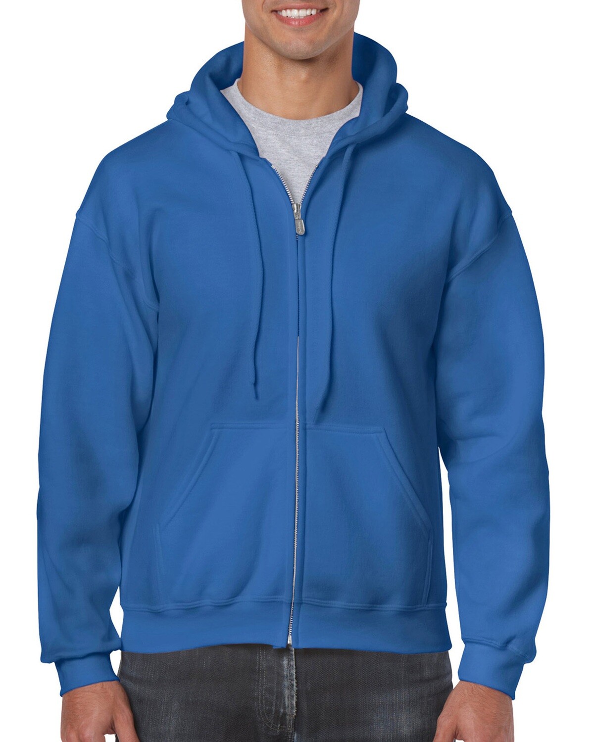 Ζακέτα φούτερ κουκούλα unisex ROYAL BLUE