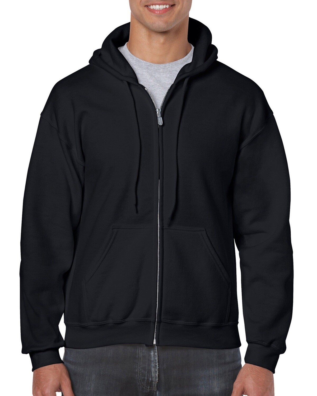 Ζακέτα φούτερ κουκούλα unisex BLACK