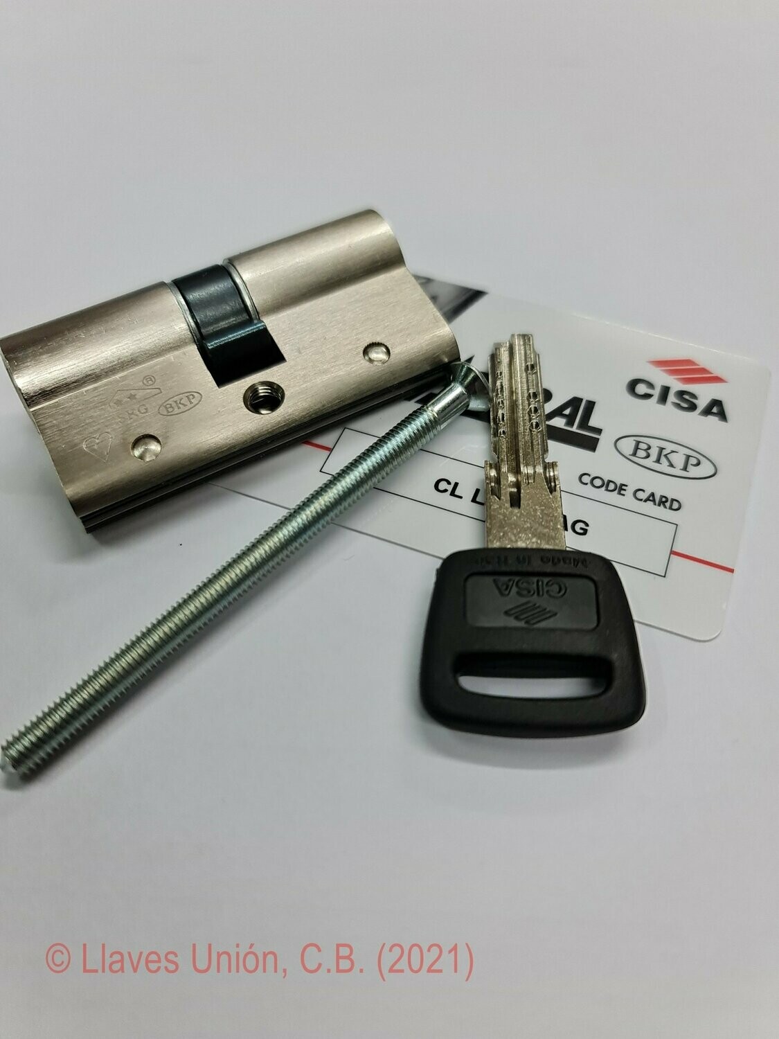 Cilindro CISA ASTRAL S 30x30 mm. Niquelado. Llave Seguridad. Leva Corta