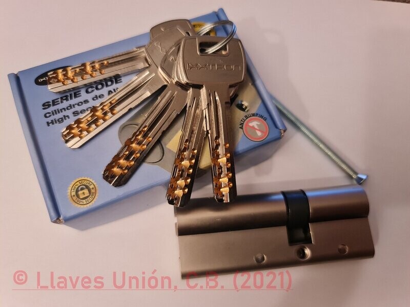 Cilindro Seguridad IXXTRON BS970 30X50 mm. Niquelado