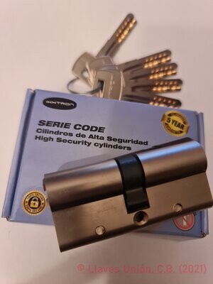 Cilindro Seguridad IXXTRON BS970 35X35 mm. Niquelado