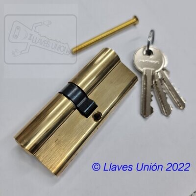Cilindro IXXTRON BO903  40x40 mm. Latonado. Llave Serreta.