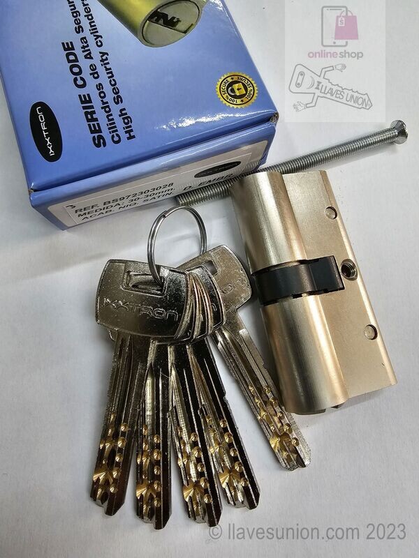 Cilindro Seguridad IXXTRON BS972 30X30 mm. Niquelado. Antipánico