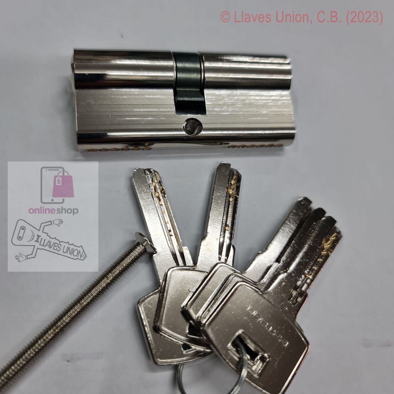 Cilindro Seguridad IXXTRON BS940 35X35 mm. Niquelado. Leva Corta