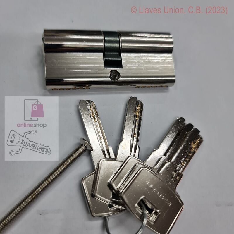 Cilindro Seguridad IXXTRON BS940 35X35 mm. Niquelado. Leva Corta
