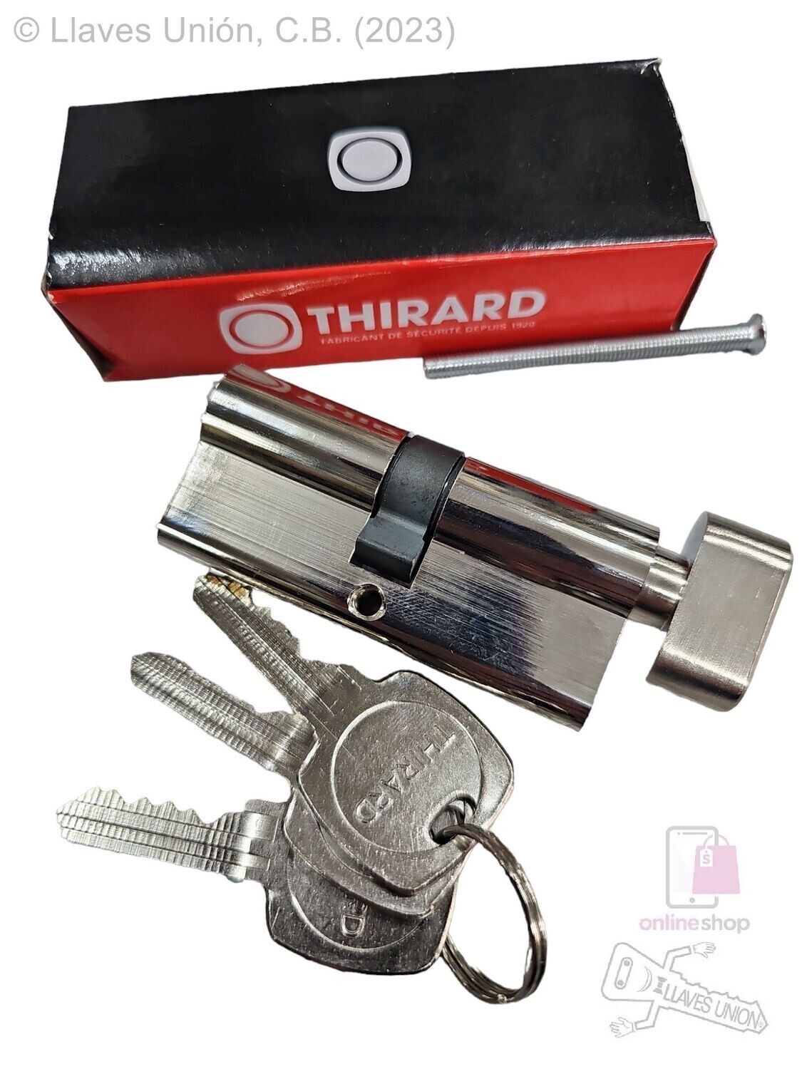 Cilindro THIRARD STD. 35x35 mm. Niquelado. Botón