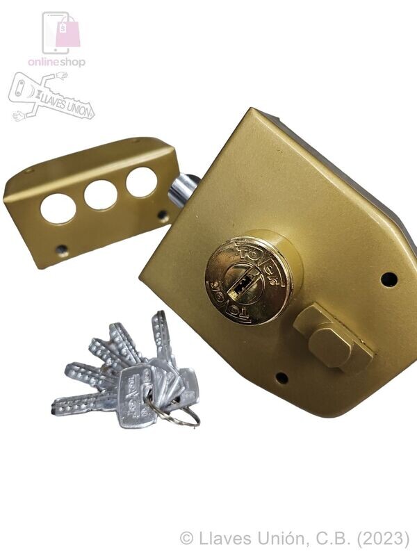 Cerradura TOVER Serie S1 Sobreponer.  Esmaltado Oro