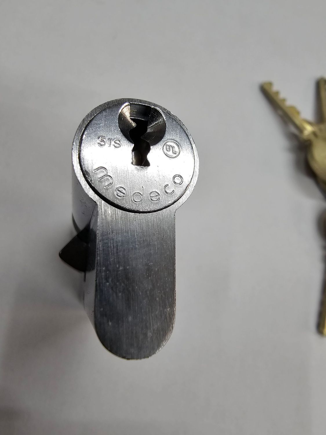 Cilindro MEDECO (LINCE) 2103 32X32 mm. Niquelado Leva Larga