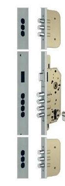 Cerradura  Multipunto Embutir Madera MCM 701-3 50 mm. Plata