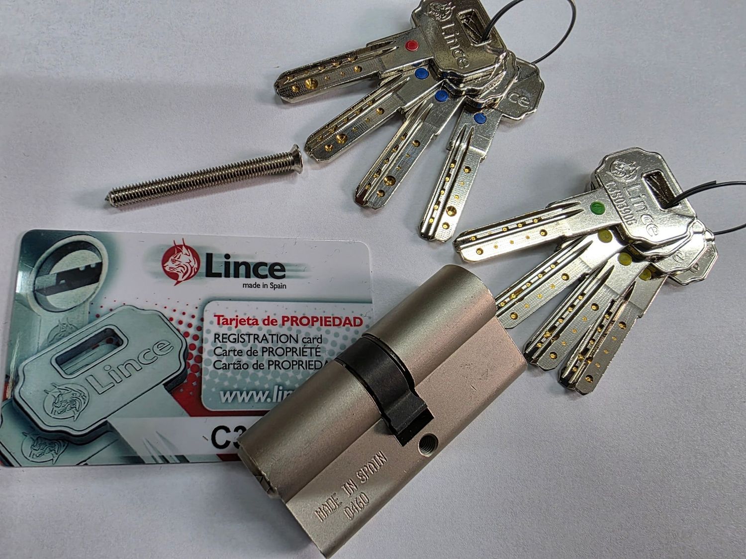 Cilindro LINCE C3S Acceso Selectivo 32x32 mm. Niquelado. Leva Corta