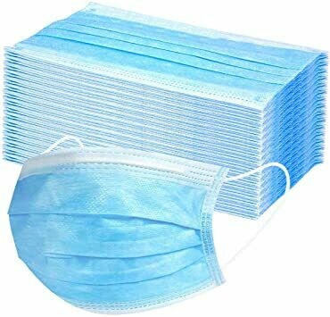 DISPOSABLE 3 PLY MASK with NOSE PIN ( PACK OF 100)