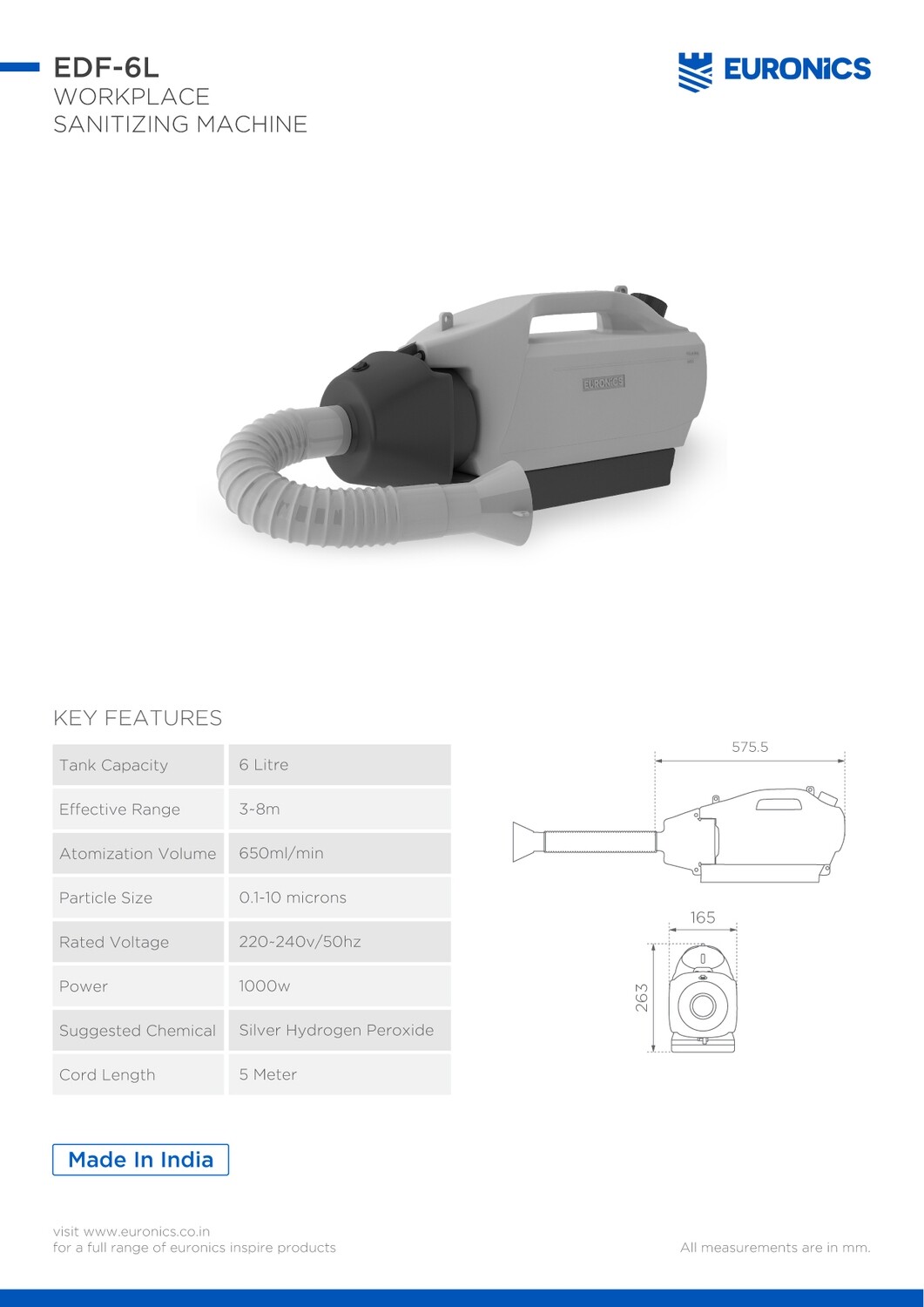 EDF6L Workplace Sanitizing Machine