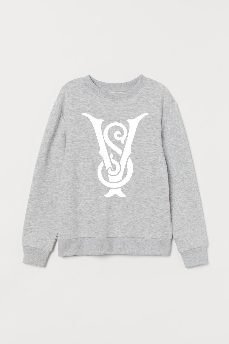VS GRAY MONOGRAM CREWNECK