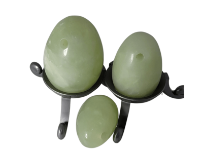 Drilled Jade Yoni Eggs Set of 3