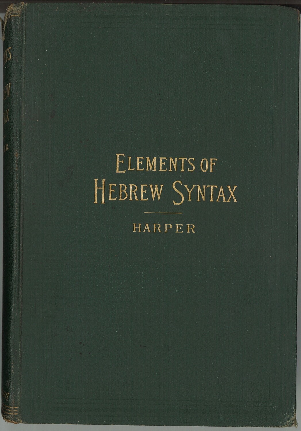 Elements of Hebrew Syntax by An Inductive Method