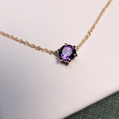 Amethyst and Gold Necklace