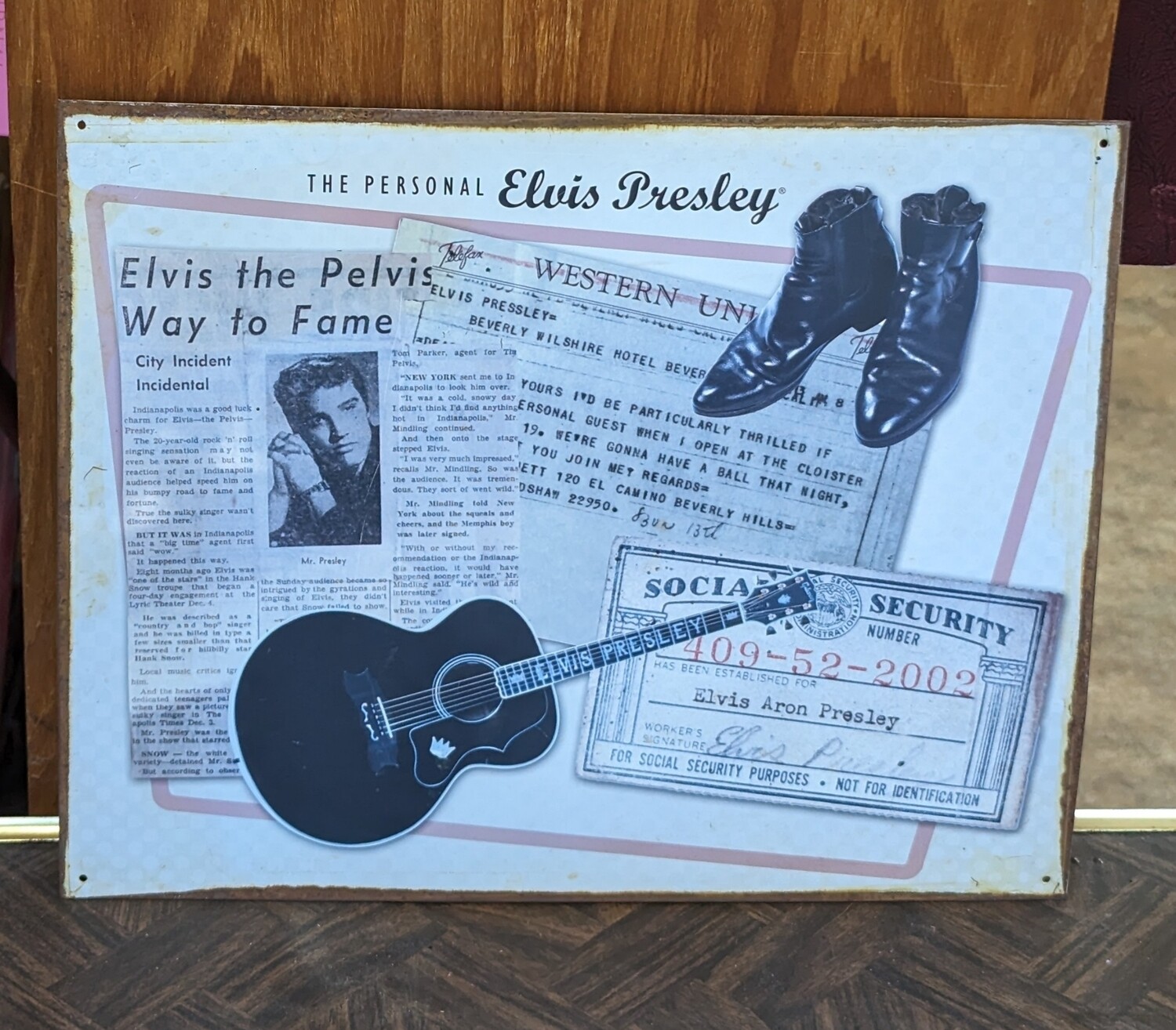 The Personal Elvis Presley Tin Sign