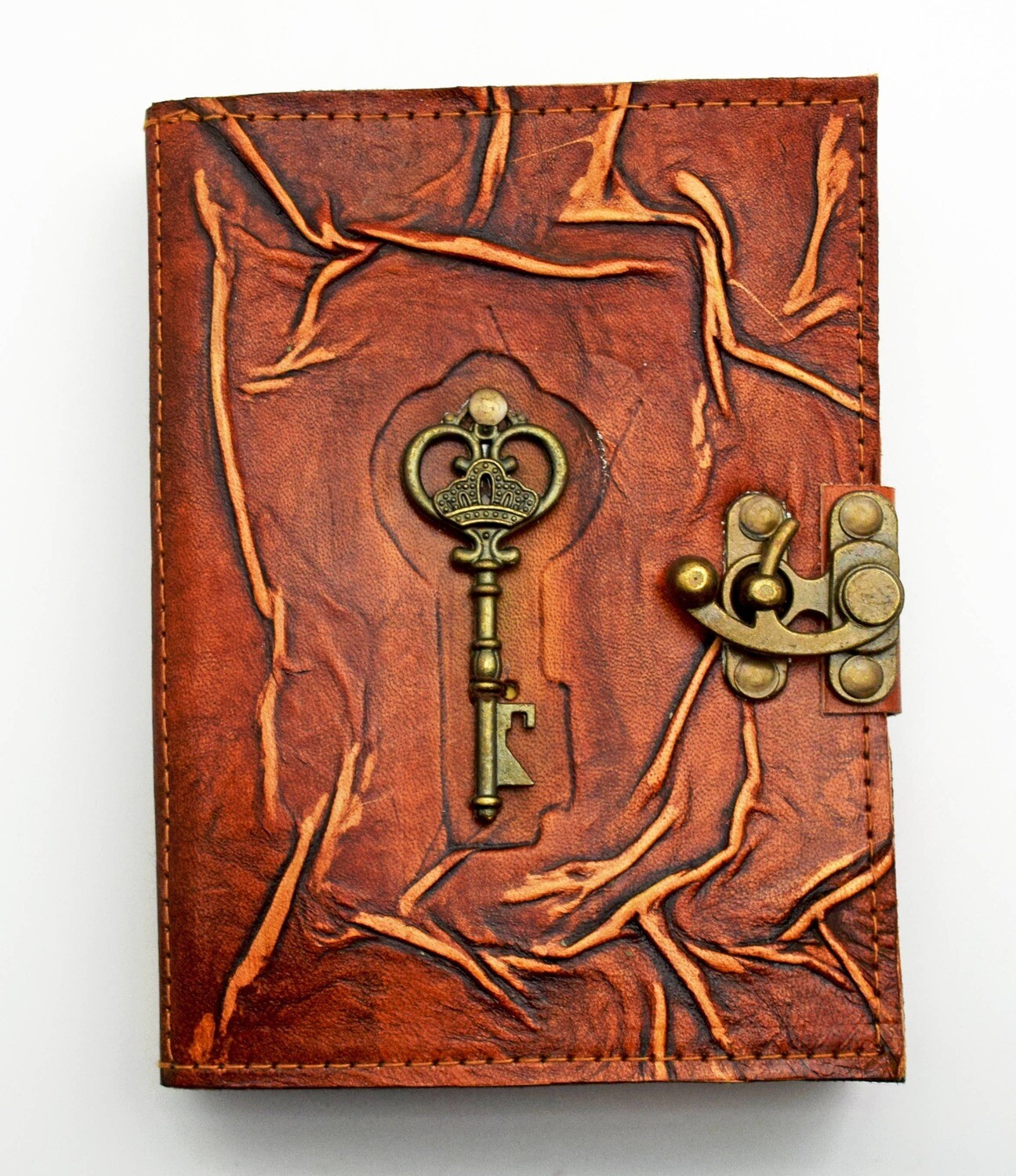 The Key Embossed Leather Journal