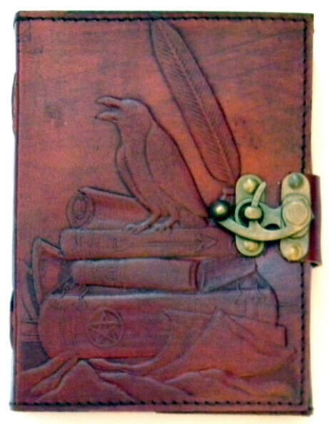 Sabrina Raven Leather Journal 5 x 7 inches