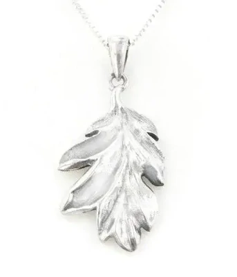 Secret of The Woods Silver Pendant with 18" Box Chain Necklace