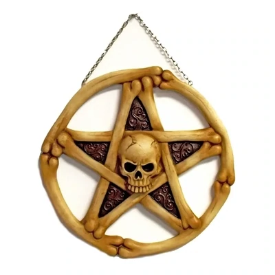 Skull Pentagram Wall Plaque