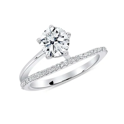 Sterling Silver Endless Round CZ Ring - Size 9