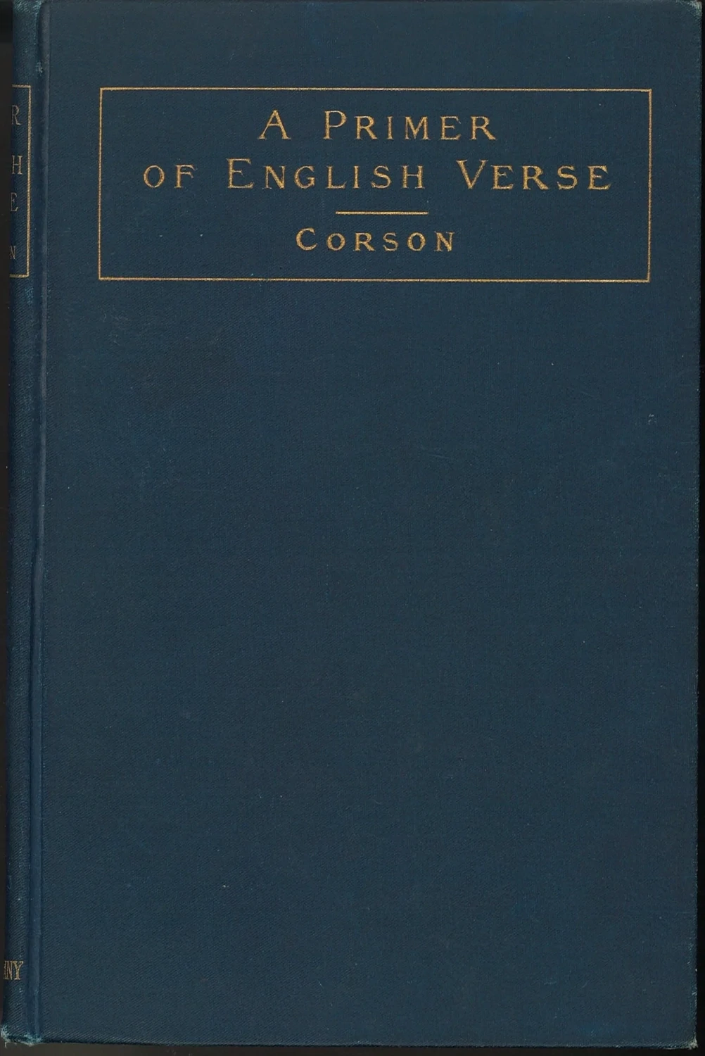 A Primer of English Verser by Hiram Corson