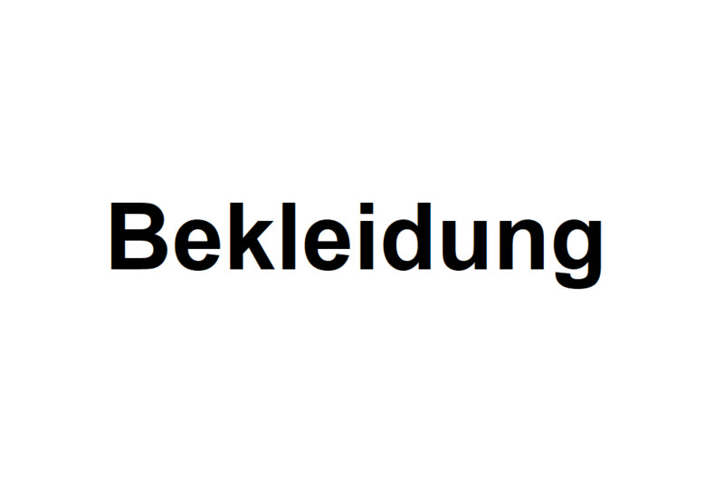Bekleidung