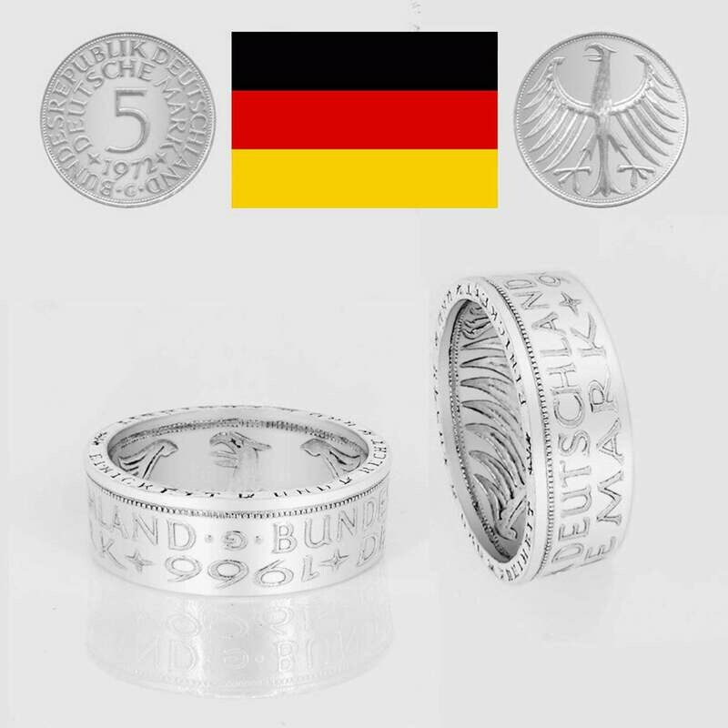 Ring 5 DM |  Prägejahr - außen 1951 – 1974