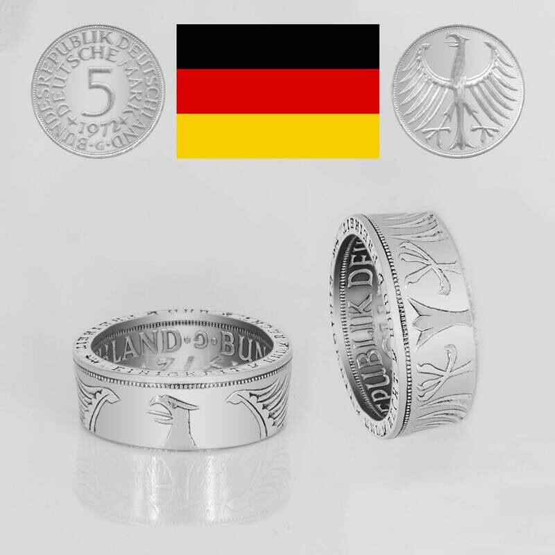 Ring 5 DM |  Adler außen - 1951 – 1974