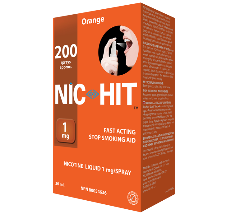Nicotine Spray Orange Flavor 1mg or 2mg