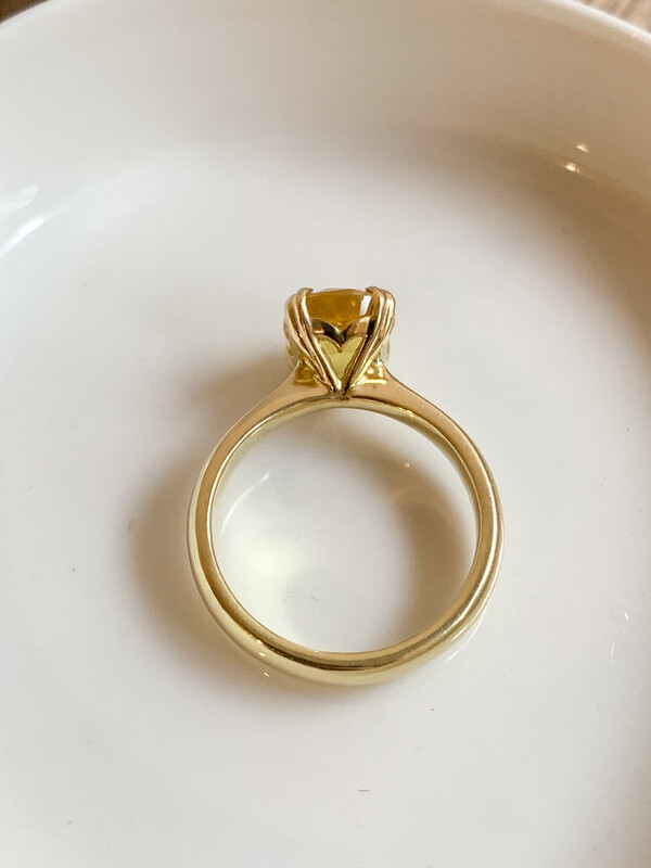 Yellow Sapphire Heirloom Ring