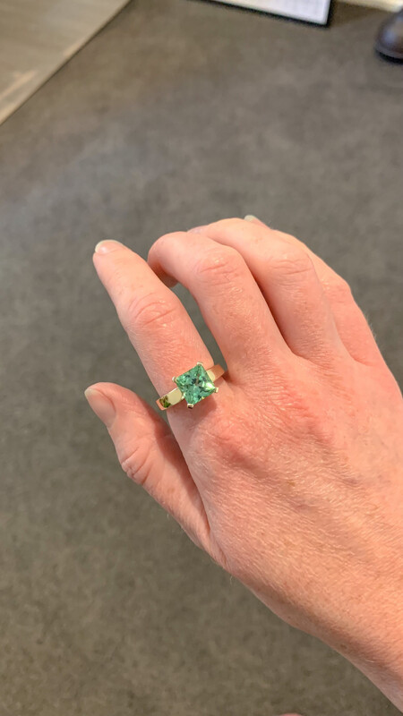 Mint Tourmaline Ring