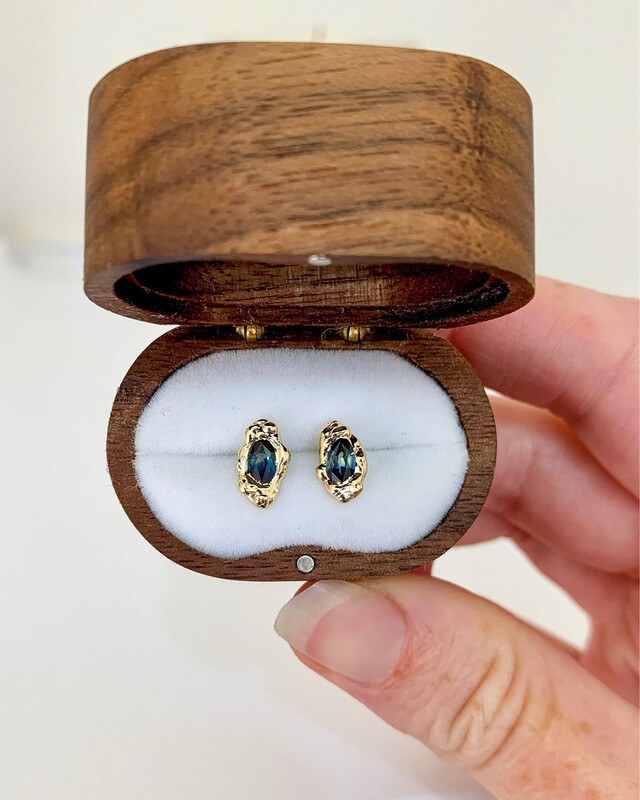 Parti Sapphire Organic Studs
