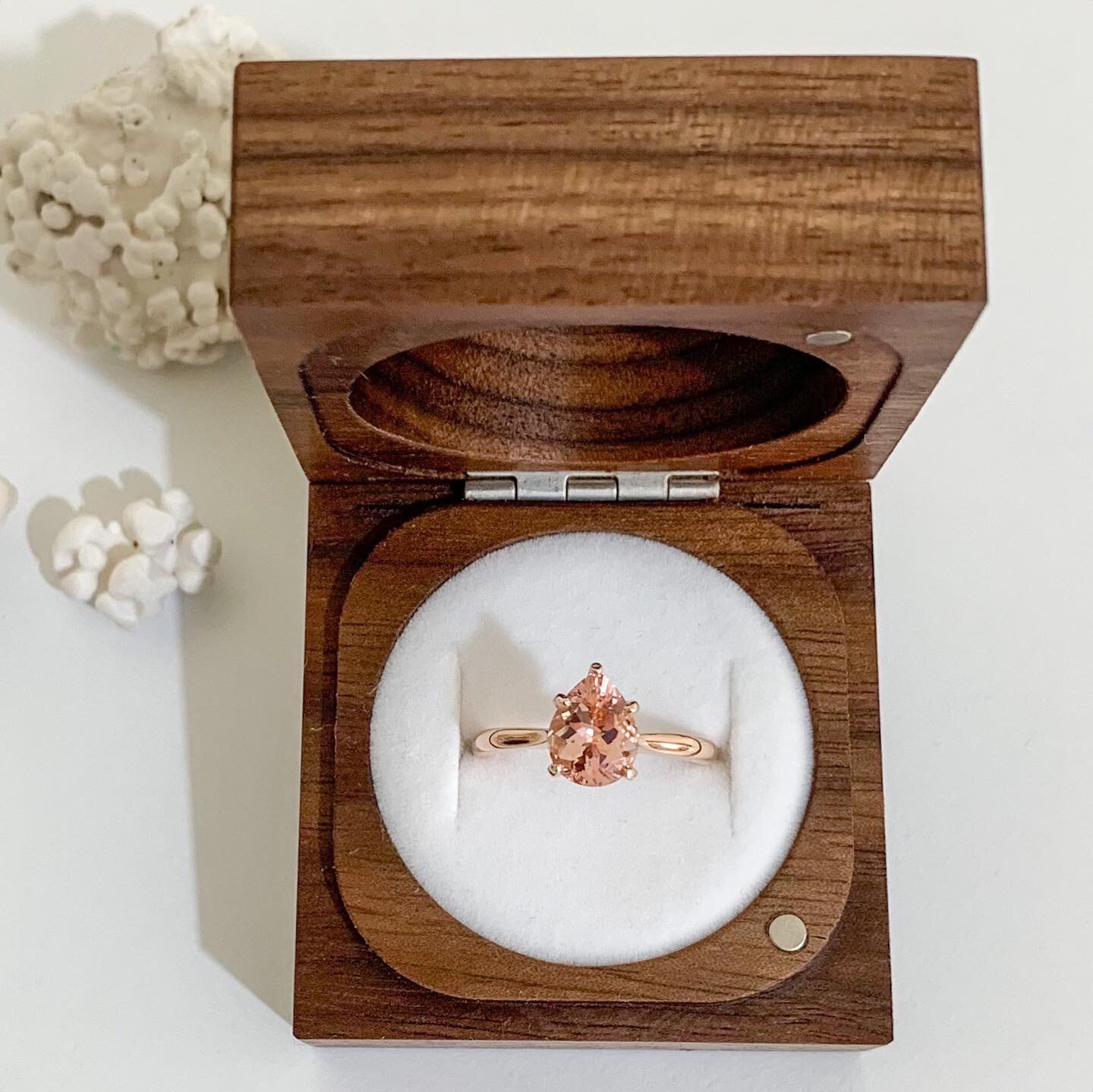 Morganite Pear Ring