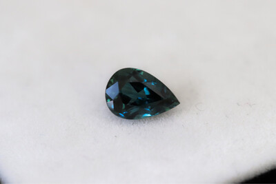 0.77ct Australian Teal Pear Sapphire
