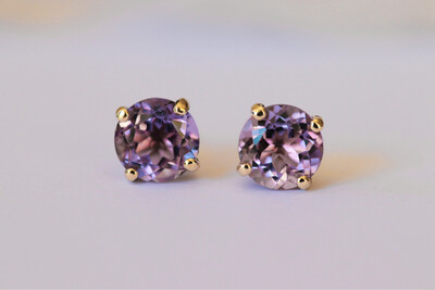 SAJ Classic Studs - Amethyst
