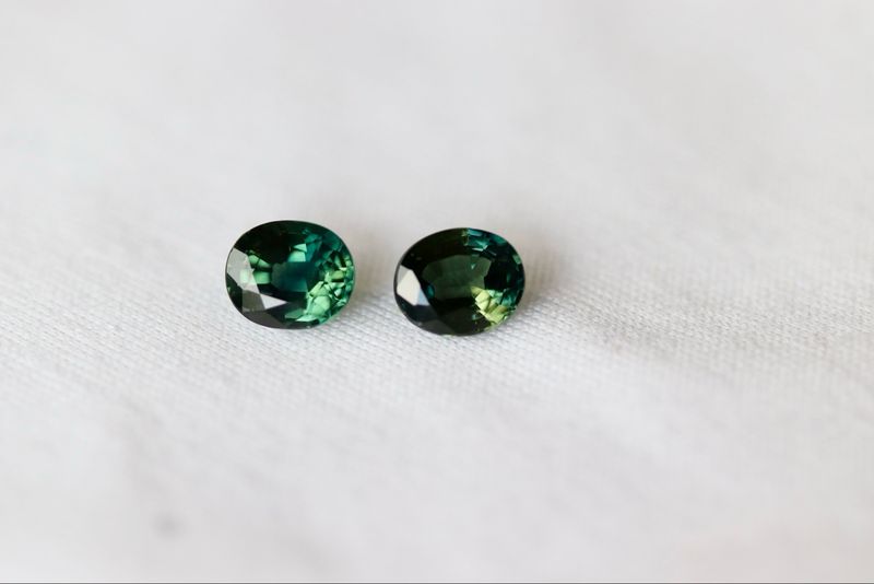 1.55cts Teal Green Sapphires