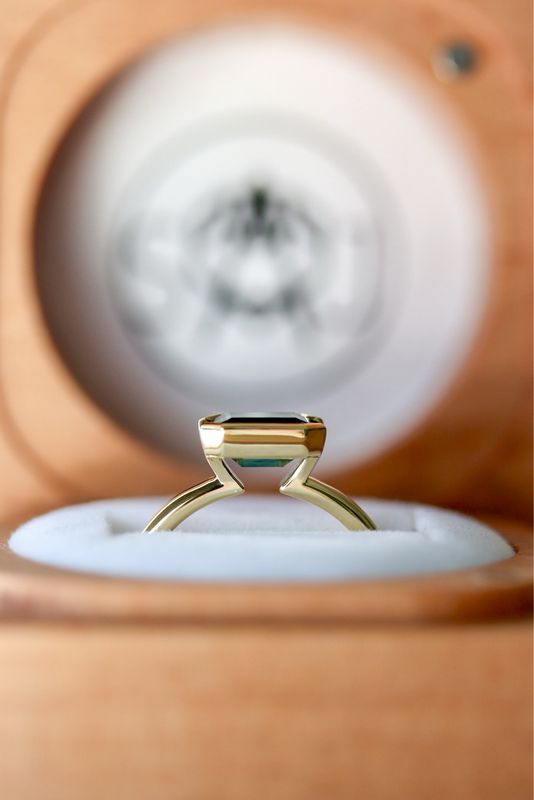 East-West Emerald-cut Ring